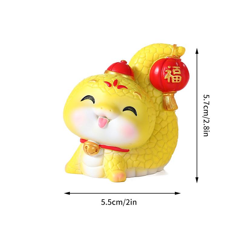 Chinese Spring Festival Ornament Cartoon Snake Statue Figurine Ornament Merry Christmas Decoration 2025 New Year Home Decoration