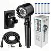 High Pressure Filter Shower Head 3 Modes One-key Stop Water Massage Clean Powerful Pressurized Shower Nozzle