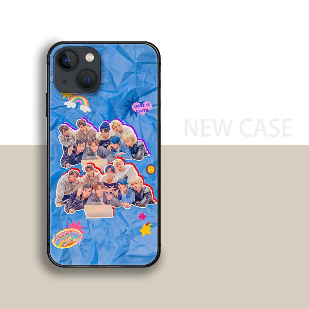 nurkorki 2 Pezzi Nero Cover per Xiaomi Redmi Note 13 4G 6,67,Custodia con Kpop Stray Kids Skzoo Aesthetic Design per Donne Skz Fans,Morbido TPU Cartoon Silicone Antiurto Protettiva Bumper Case,Anime