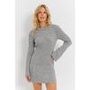 Women's Burgundy Spanish Sleeve Knitwear Mini Dress Yv273
