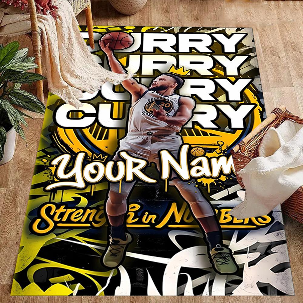 Golden State Curry Game Day Customized Name Floor Rug Office Rug Design for Hallway Study room Decorate room Dining Room Antislip Carpet