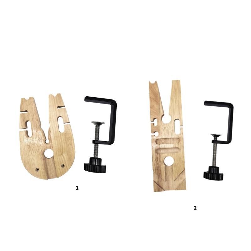 Sturdy Wood and Alloy Desktop Clamp Holder for Jewelry Crafting Gold Silver Processing Professional Tool
