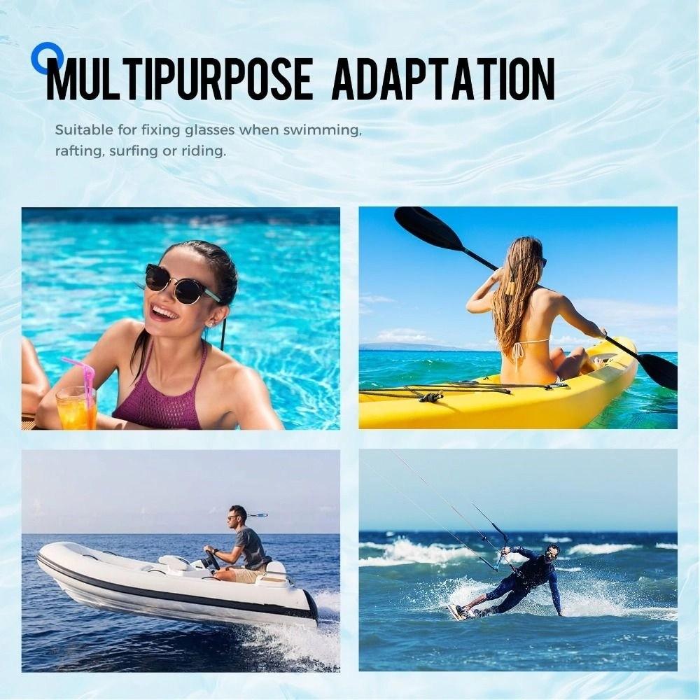 Colorful Adjustable Sunglasses Strap Floating Buoyant Glasses Retainer Eyewear Lanyard Kayaking
