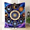 "Horoscope Zodiac Signs Wall Art Print"Blanket Flannel Throw Blanket for Sofa, Bed, Travel, Camping, Office