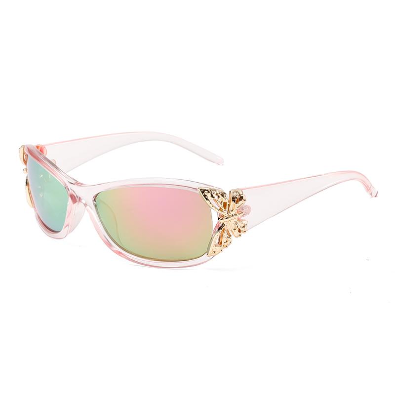 Fashion Butterfly Gradient Decor Shades Women's Trendy Driving Anti UV Sunglasses Y2K New in Popular Beach Sun Glasses