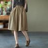 Cotton Shorts Women Summer Vintage Loose Large Size High Waist Casual Elastic Wide Leg Pants