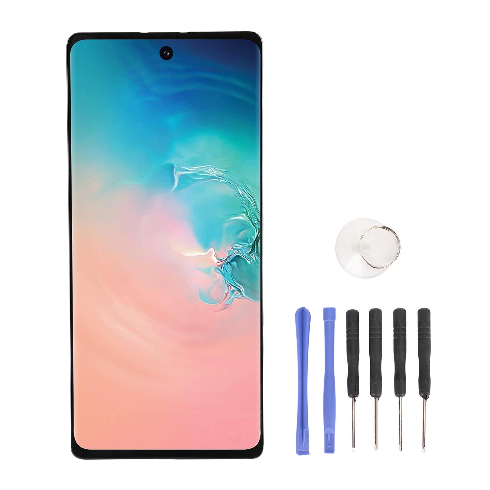 Sostituzione Schermo per Telefono Galaxy S10 Lite SM G770F 6,7 Pollici LCD Digitizer Touch 3D Assemblato con Strumenti di Riparazione