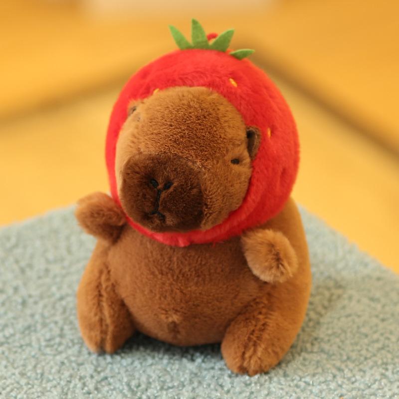 Cute Ugly Capybara Plush Keychain Kawaii Water Hog Doll Bag Pendant Charm Gift