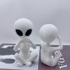 3D Printed Alien Ornaments, Do Not Listen, Do Not Look, Do Not Speak, Whimsical Alien Statues, Fantasy Space Room Decorations