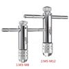 Adjustable M3-8/M5-12 T-Handle Ratchet Tap Wrench - Metric Male Thread Creator (Durable, High-Strength Workshop Hand Tool)