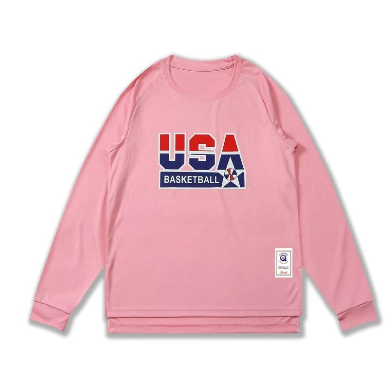 Spring and Autumn Basketball T-shirt with Long Sleeves Hoodie Men's and Women's Tops Training Wear Basketball Clothes Quick Drying Clothes