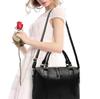 Messenger Bags for Women PU Leather Top-handle Handbag Large Capacity Shoulder Bag Solid Color Classic Crossbody Bag Shopping