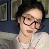 Double Beam Large Frame Sunglasses Square Sun Glasses Female Internet Celebrity Street Photo Glasses Fashion Trendy