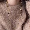 Tigers Eye Pendant Necklace For Women With Double Layer Design And Copper Material For Autumn Winter Fashion