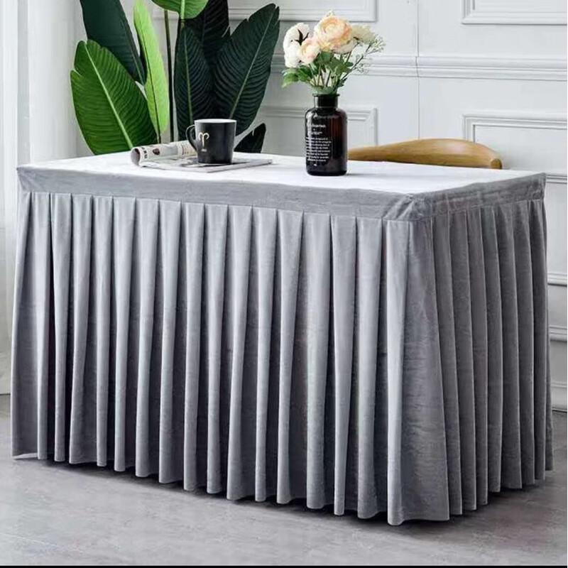 Handun Solid Color Conference Table Skirt