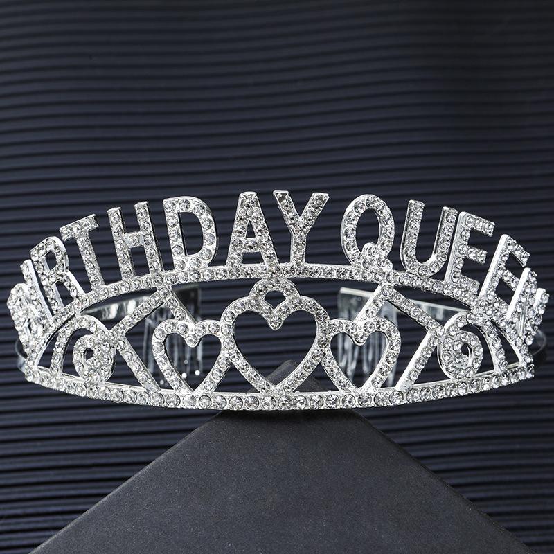 Brautkrone Tiara Legierung Strass Stirnband Hochzeitskrone Geburtstag Haarschmuck Party Stirnband Schmuck