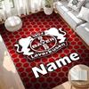 Benutzerdefinierter Name Personalisierter Bayer 04 Leverkusen Druckteppich, Vielseitiger Heimdekor-Teppich, für Spielzimmer, Wohnung, Balkon, Eingangsbereich, Flur Geschenk