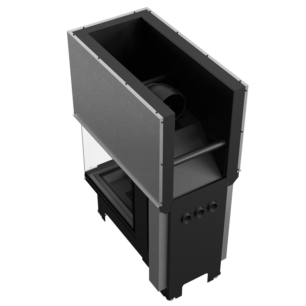 Steel fireplace KRATKI NBU 500/700 11 kW Ø 200 Lift-up black thermotec