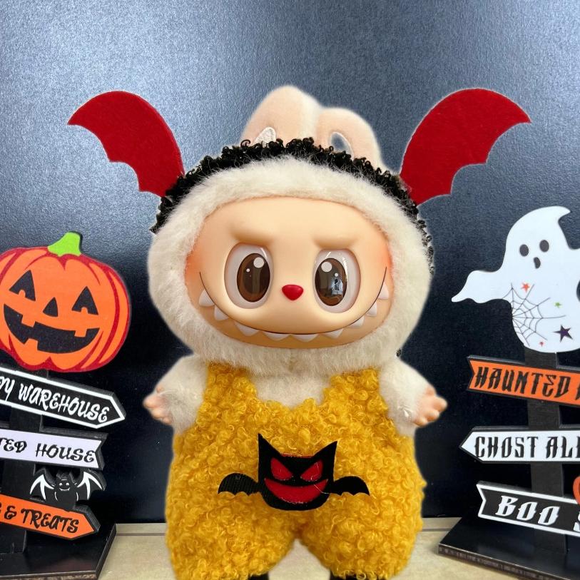 Cute Only Clothing for Labubu Halloween Magical Witch Doll Costume Posture 17cm Vinyl Doll Changing Doll Accessories Toy Gift