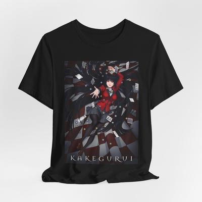 Camiseta de Anime Kakegurui, Camisetas, Camisa Unisex de Manga Corta de Jersey, Gráfico de Yumeko Jabami