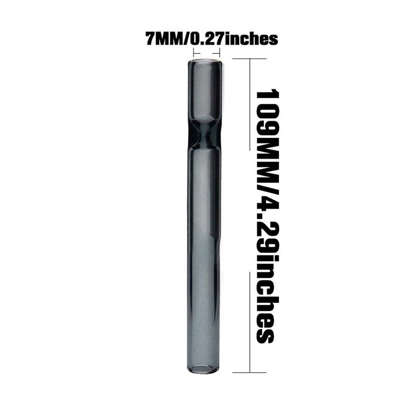 Reusable Clear Glass Tube Drinking Straws Multicolor Glass Tube Water Straw