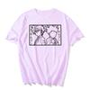 Mote Anime Figur Unik Hunter X Hunter Kurapika Herre T-skjorte Killua Zoldyck Print Harajuku T-skjorte Unisex kortermet Anime T-skjorte