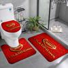 Arsenal F 3Pcs Flannel Toilet Mat Set Bathroom Rug Bath Carpet Non Slip Home Decor Toilet 3 Pcs Bathroom Textile Set