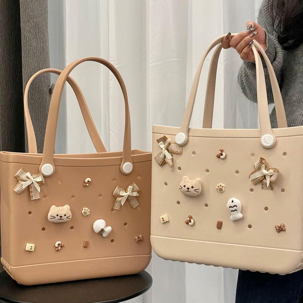 EVA Beach & Shopping Bag: Women's Handheld, Pet-Friendly Storage, Hole Design, Large Capacity (2025 Model)