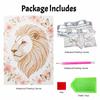 DIY Pearl Embroidery Diamond Painting Kit Majestic Lion Sparkling Beads Art Craft Handmade Decoration Gift for Home