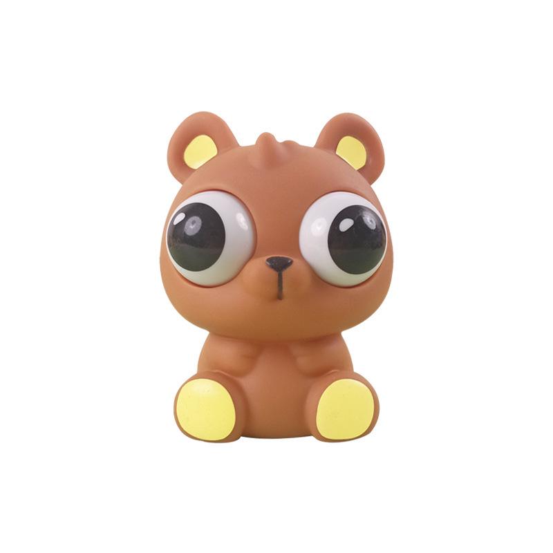 Wide-Eyed Animal Squeeze Toy for Stress Relief - Bulging Eye Children's Venting Toy