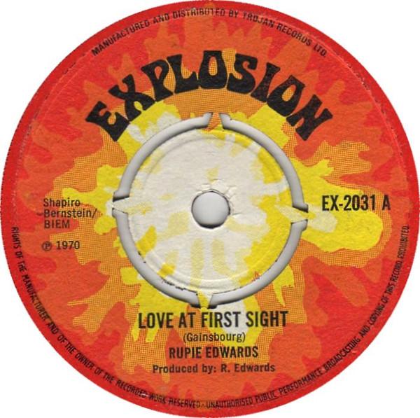 

7inch Record RUPIE EDWARDS Love At First Sight I Need Your C EX2031 Explosion 1970 UK Reggae Ska Dub Used