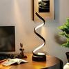 1 Stück Bürotischlampen - 3-Kanal Dimmbare Touch-Lampe USB C Ladeanschluss, Moderne Minimalistische Dimmbare Spiral-Tischlampe, Inklusive LED-Lampen