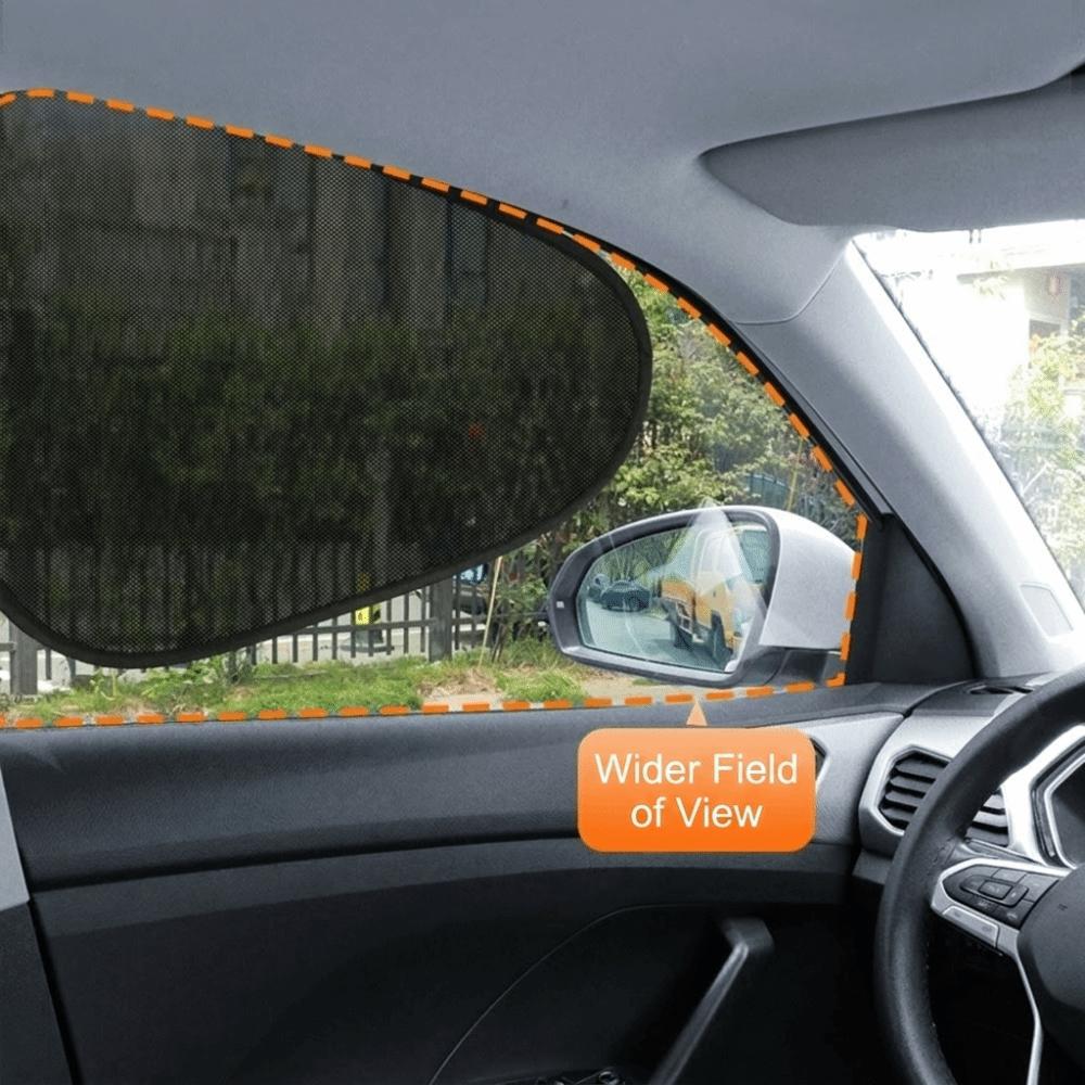 2PCS Breathable Mesh Car Side Window Sun Shade Window Mesh Sun Shade Front Side Windows