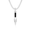 [AWNL] Men's Kunai Necklace, Silver, Venetian Chain, 18K White Gold Coated, 925 Sterling Silver, Esoteric Buddhism, Protection from Evil, Amulet