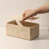 European Hole Stone Tissue Box High-end Living Room Office Tissue Box Multi-function Key Remote Control Storage Home Decoration