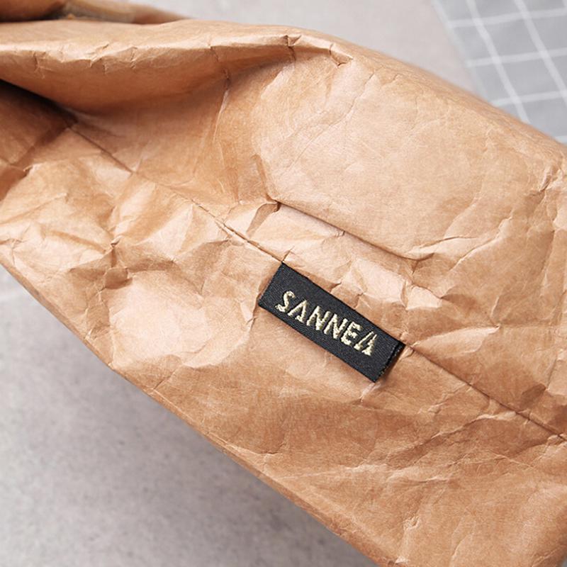 Hnědá papírová taška na oběd, opakovaně použitelná izolovaná tepelná chladicí taška s magnetickým uzávěrem