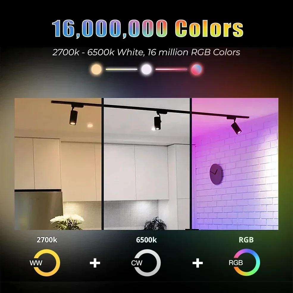 Zigbee LED Smart Bulb E27 E14 GU10 RGB+CW+WW Tuya APP Voice Control Dimmable Light Compatible with Alexa Google Home SmartThings