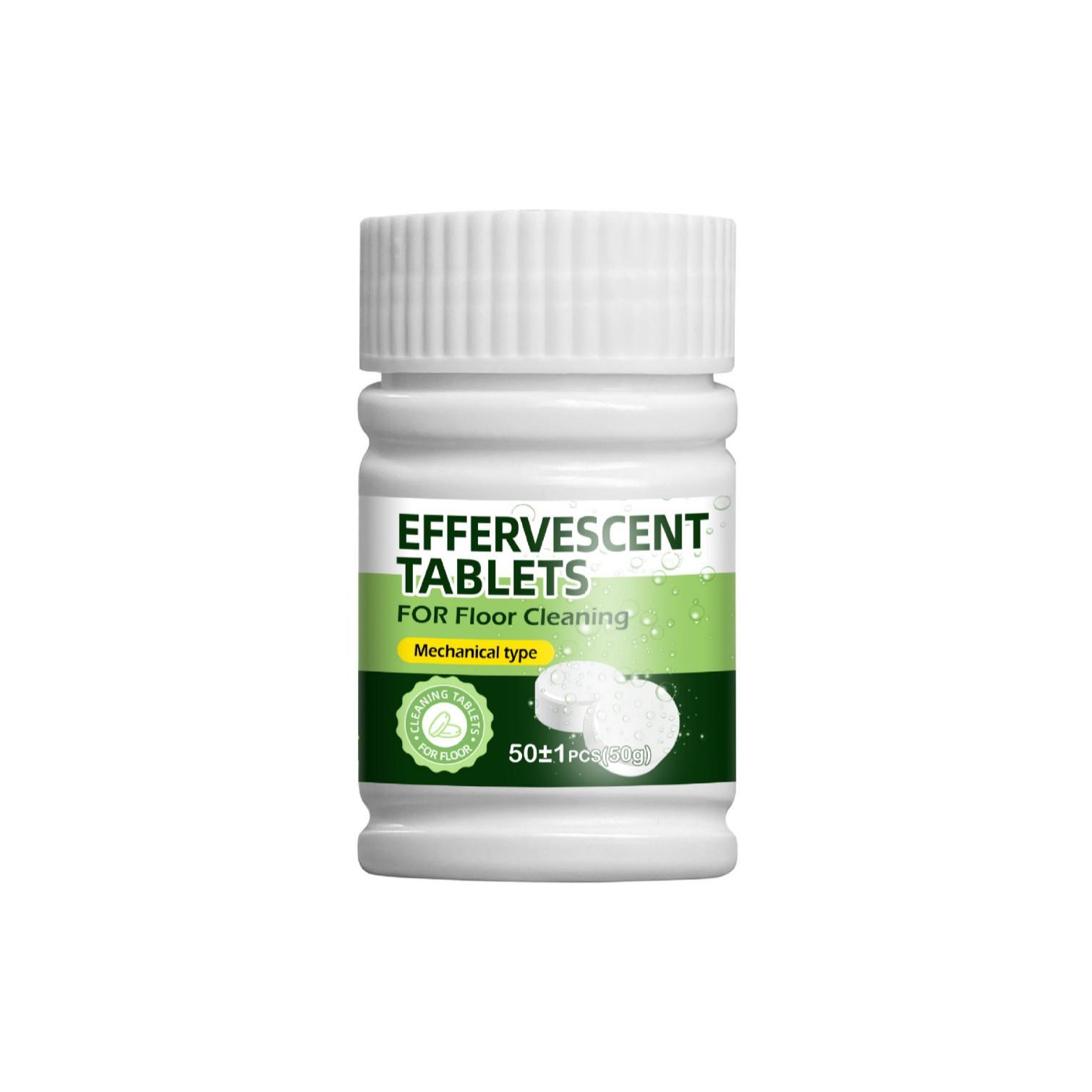 Floor scrubber effervescent tablets, sweeping robot cleaning tablets, non-damaging floor tiles, sewage tank deodorizing tablets 50g
