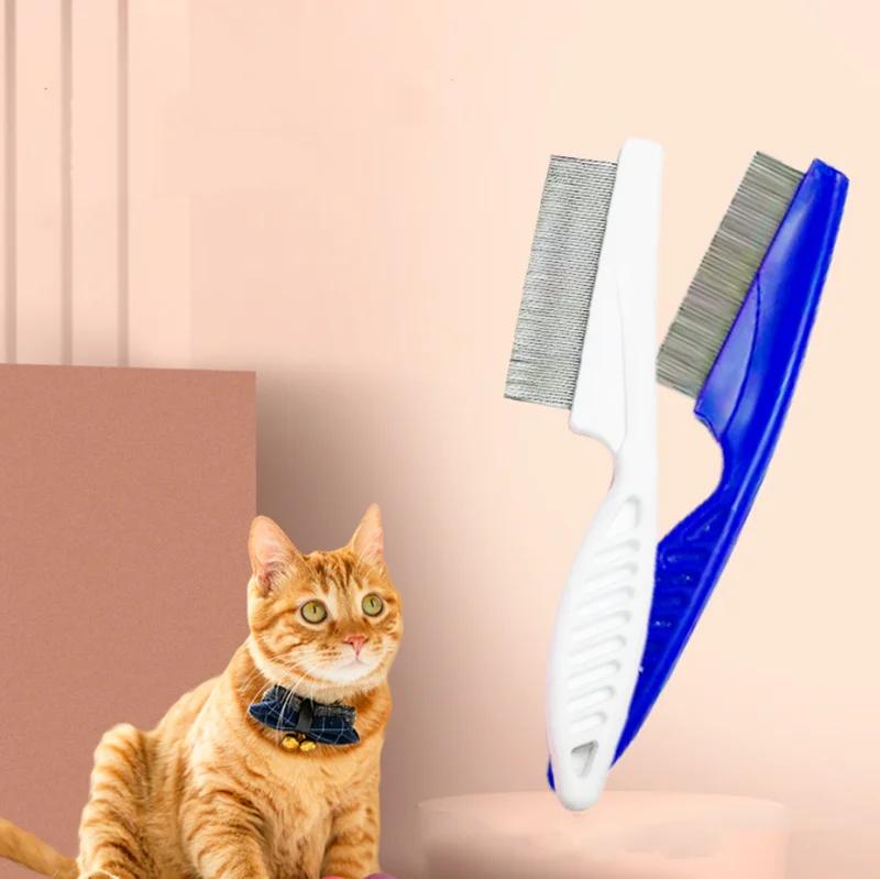 Protect Flea Comb For Dog Cat Hair 304 Stainless Steel Deworming Brush Fur Shedding Grooming Comb Comfort Cleaning Tool