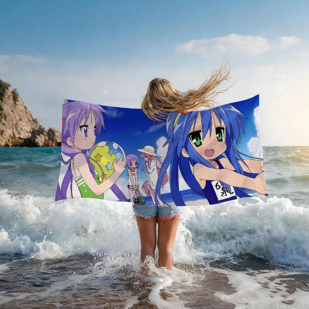 Lucky Star Anime kawaii cartoon Towel Quick Drying Beach Towels Are Suitable For Swimming Pools Camping Yoga And The Gym