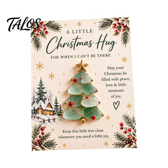 Thoughtful Little Gifts for Christmas Hug Pocket Card, Mini Festive Greeting Card Adorable Characters Decor with Envelope, Holiday Gift Tag