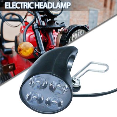 Elektrická lampa na kolobežku 36V 48V 4 LED predný svetlomet na bicykel s klaksónom