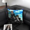 BBunGo SStray Dogs Anime Cushion Cover Natural Linen Organic Fabric DoubleSided Printing Sofa Home Decor Gift Pillow Case