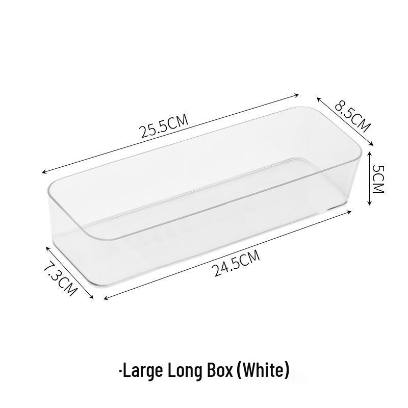 Clear Stackable Plastic Storage Drawer Organizer for Desktop, Kitchen, or Cosmetics.