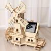 3D Solar Windmill Wooden Puzzle and Scientific Experiment Assembly Set - Wooden Puzzle Suitable for Both Men and Women