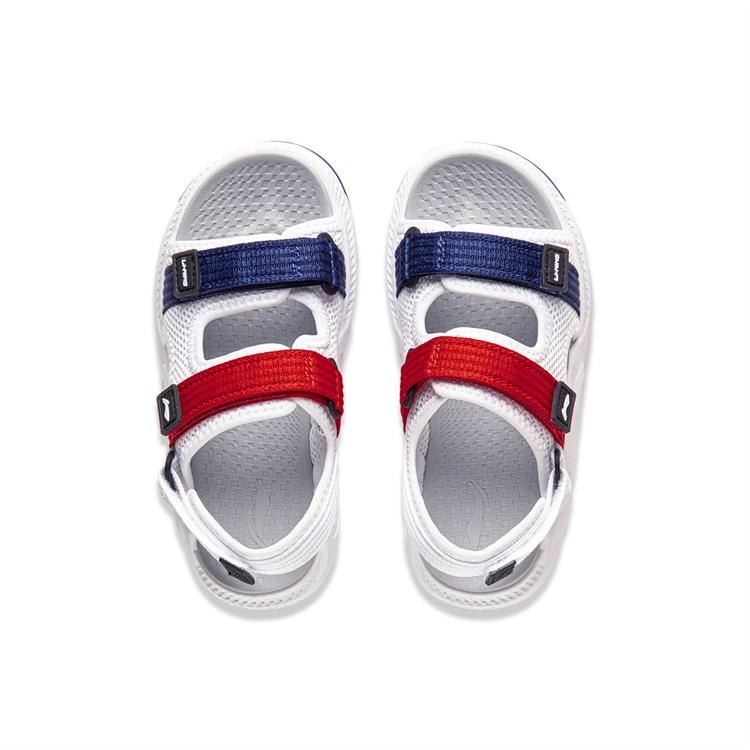 Li Ning Kids Comfortable Casual Sandals Kids Sandals White Red Blue YKKU014-3