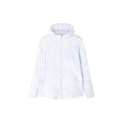 Running Series Solid Color Hooded Stand Collar Zipper Jacket Women Jacket Light-Purple 162225606-1