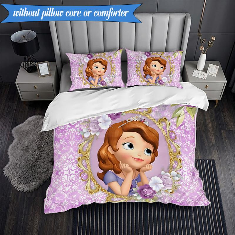Set Biancheria da Letto 3 Pezzi Princess Sofia K-pop Music Group, Ideale per Camera da Letto, Dormitorio, Include Copripiumino e 2 Federe, Regali per Fan