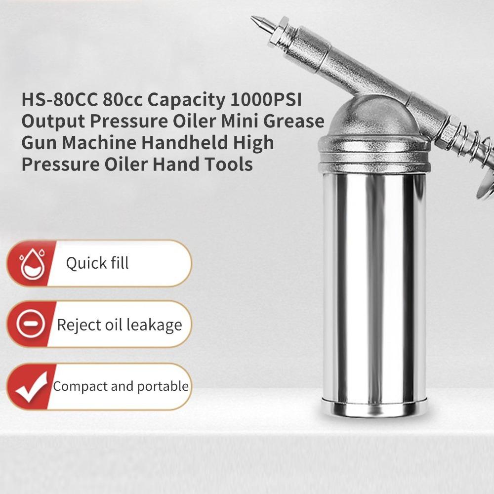 80cc Kapazität 1000PSI Ausgangsdruck Öler Mini Fettpresse Maschine Handheld Hochdruck Öler Handwerkzeuge