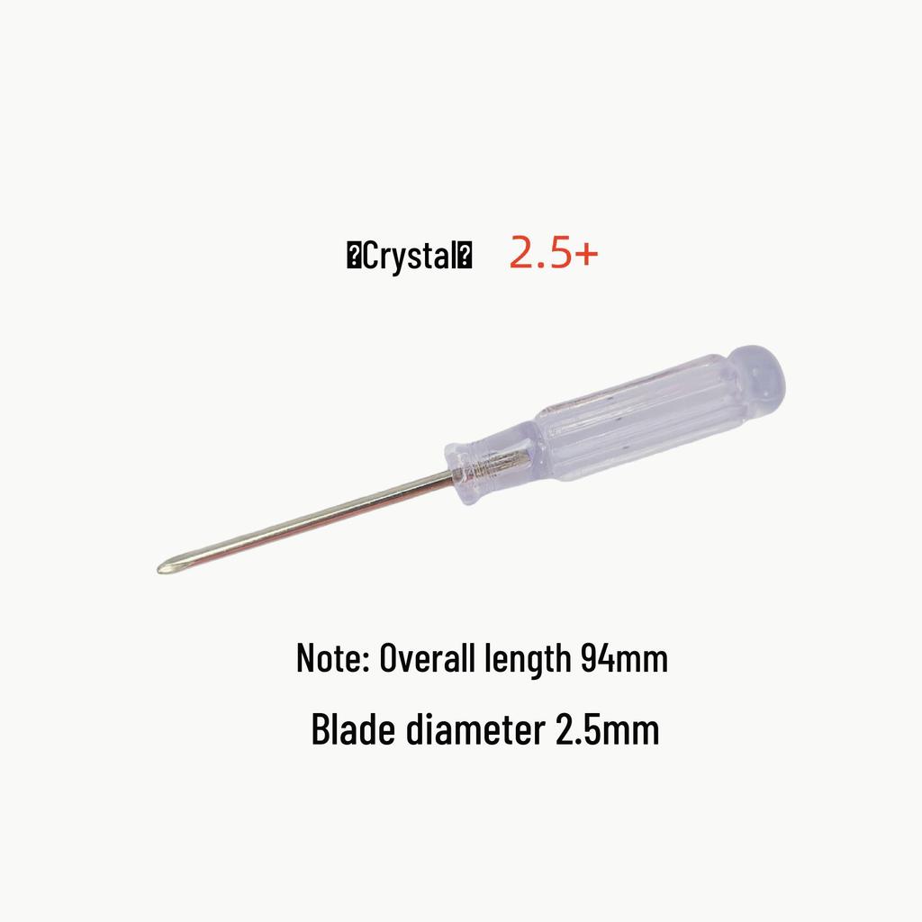 Phillips & Flathead Crystal Screwdriver Set - Transparent Handle, Variety of Lengths